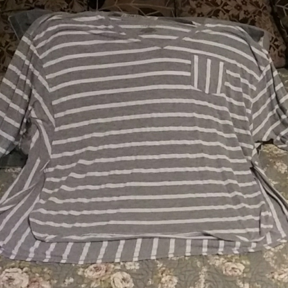 Light grey and white shirt